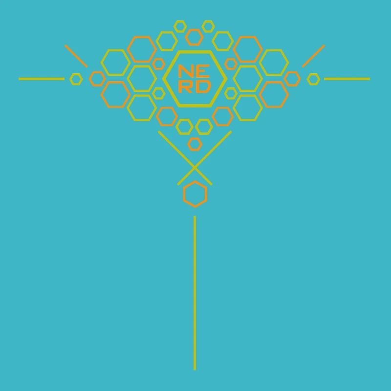 Nerd Hex Muster Gradient