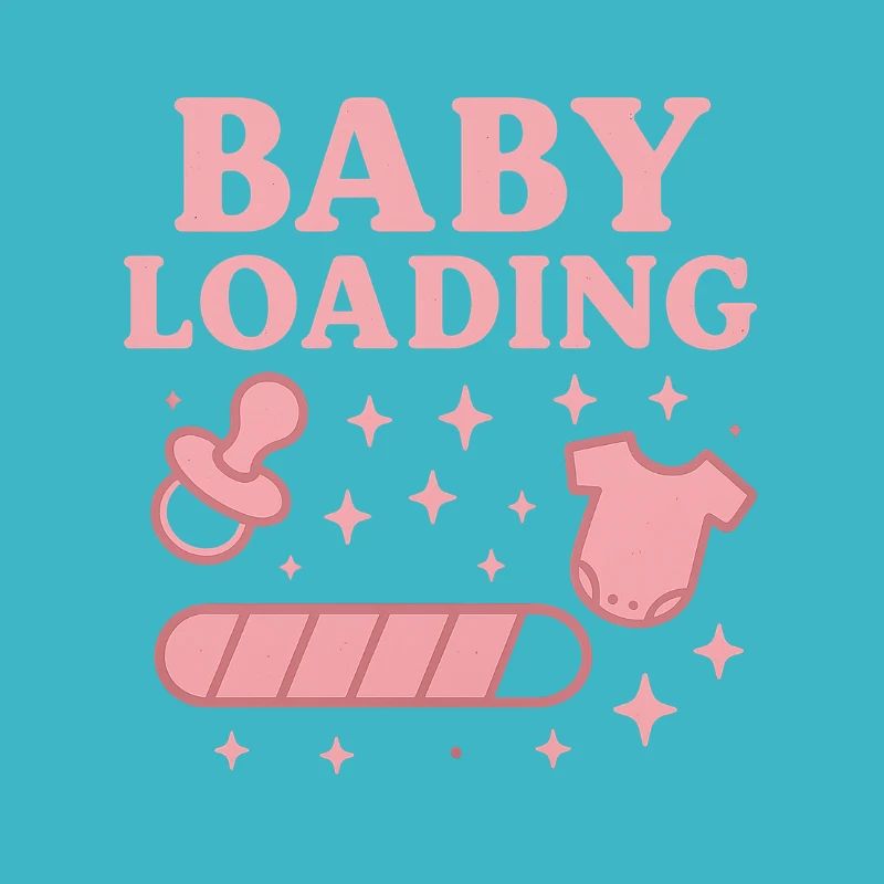 Baby Loading Graphic – Pacifier & Diaper Stars