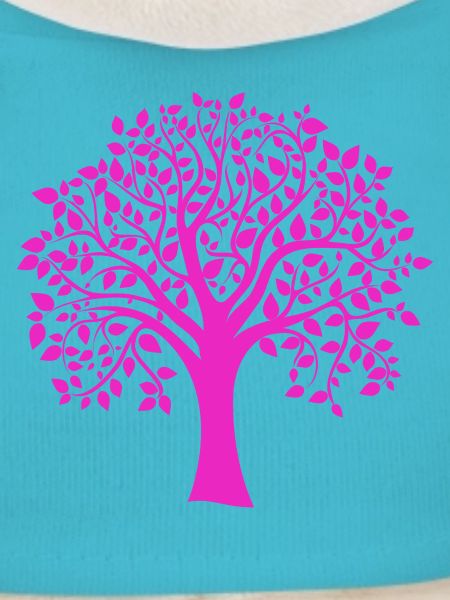 Rosa Jumbo-Baum-Muster-Silhouette