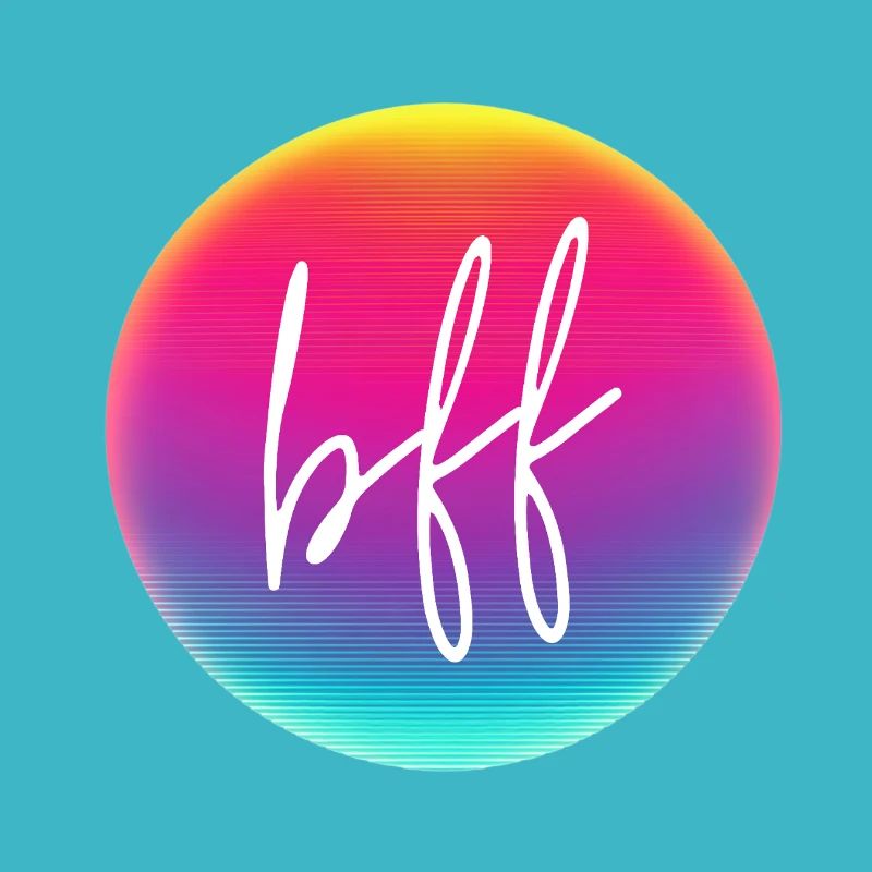 BFF! Neon circle customizable