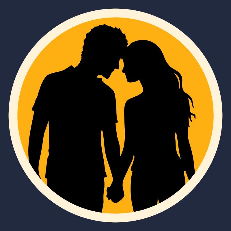 Couple Silhouette Amour Romance Petit ami de la Saint-Valentin
