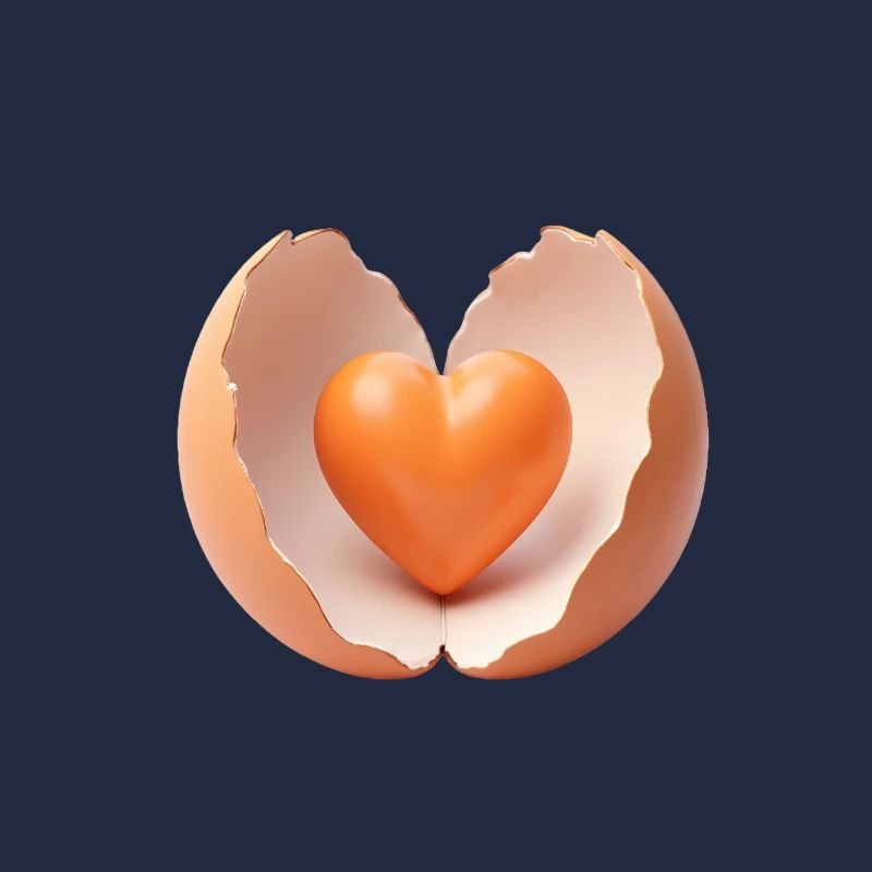 Heart in Broken Eggshell