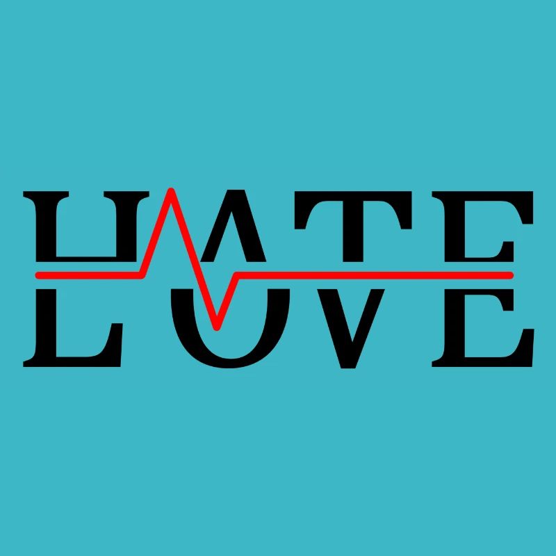 Hate Love hate love heartbeat gift idea