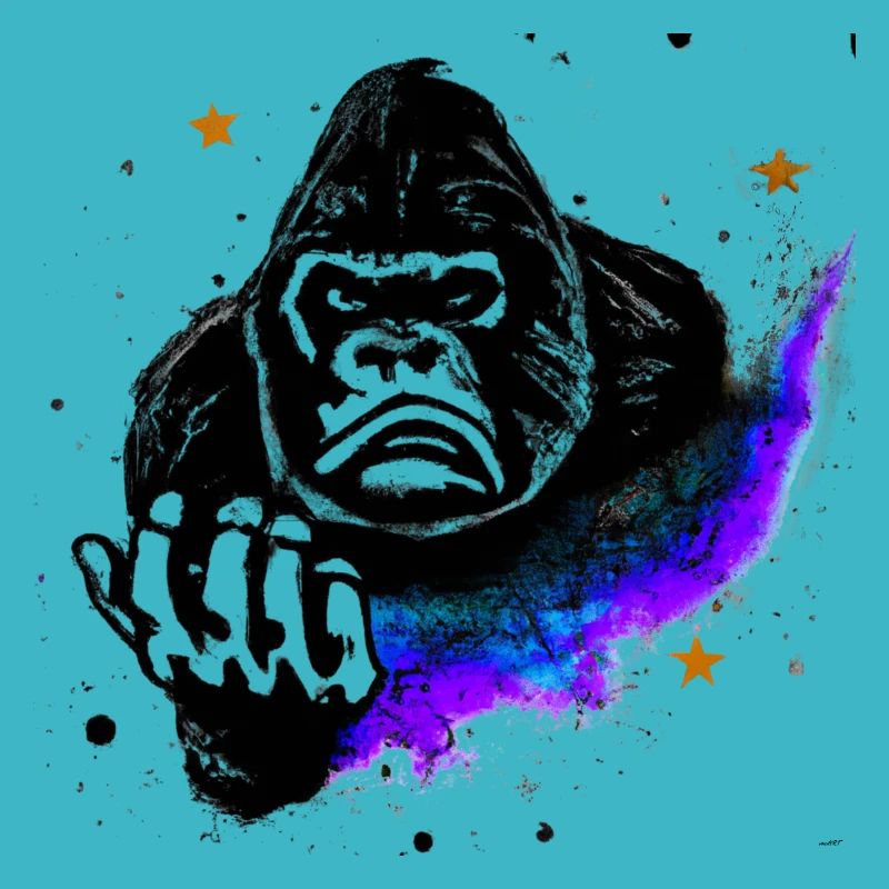 Gorilla Nebula | KI Kunst | AI generated Art