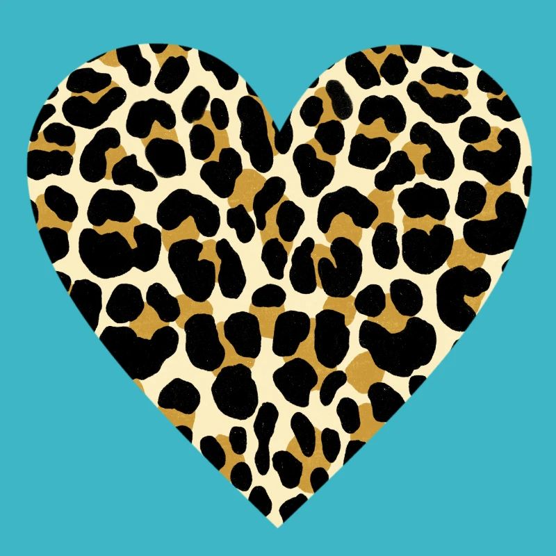 Heart with leopard print
