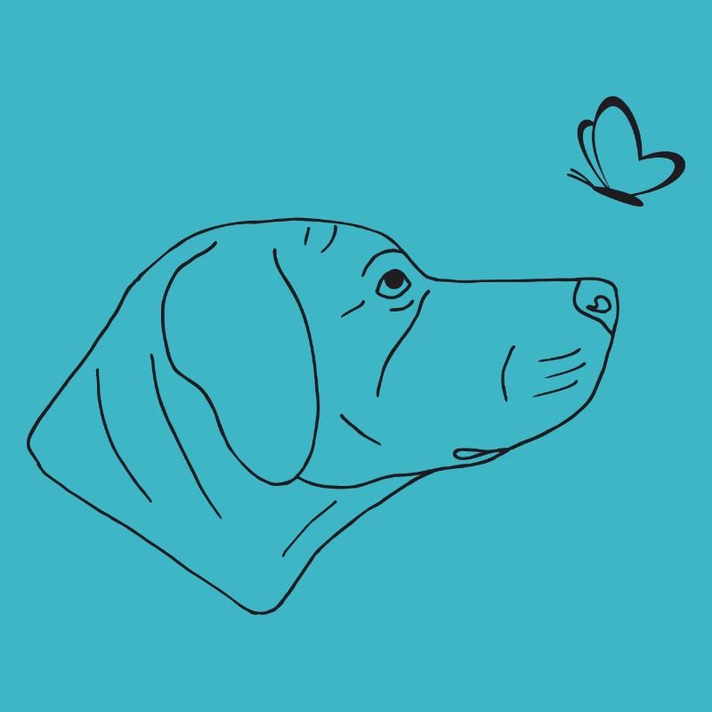 Rhodesian Ridgeback mit Schmetterling