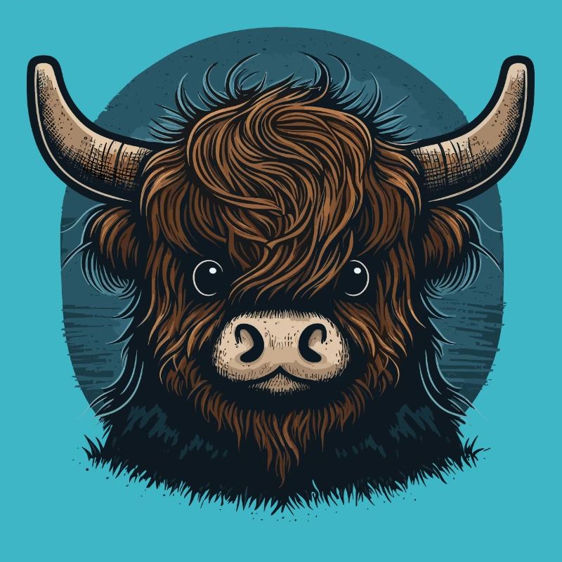 Tête de bébé yak