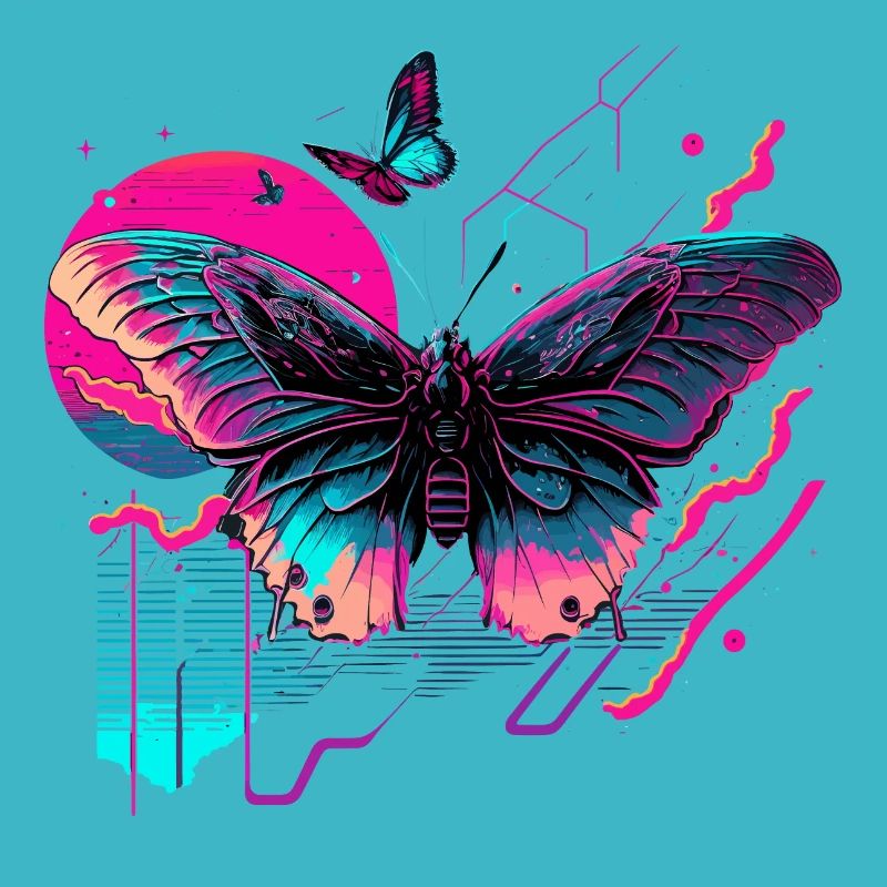 Rêves de papillon néon