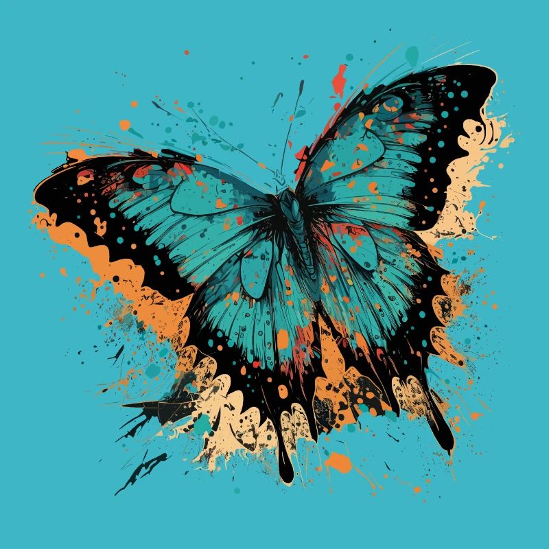 blauer Schmetterling