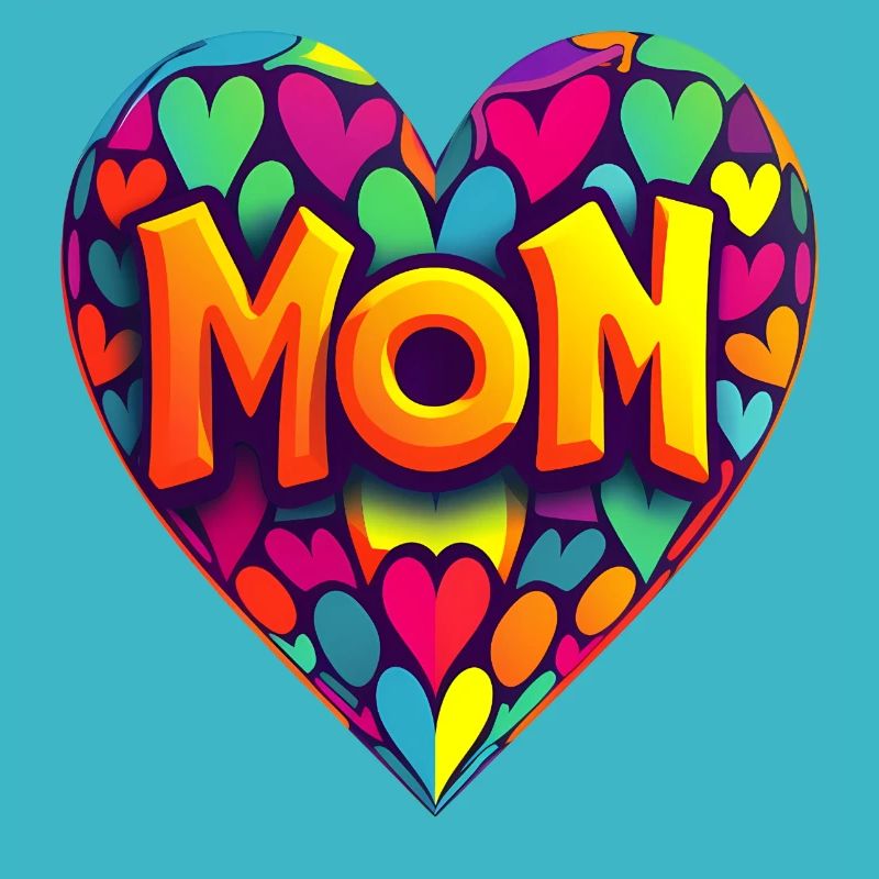 Muttertags Herz bunt