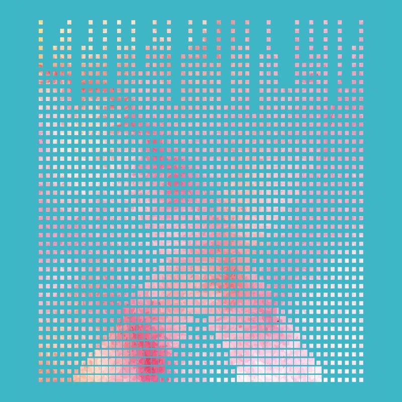 Futuristic pixel art. Letter X