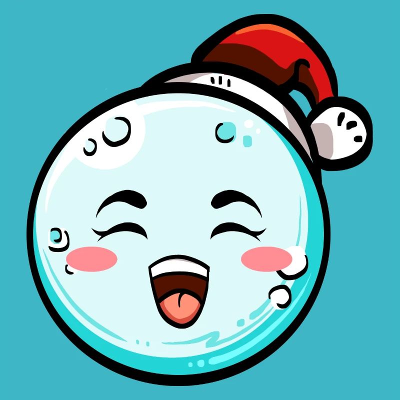 Boule de neige avec chapeau de Noël #2/9