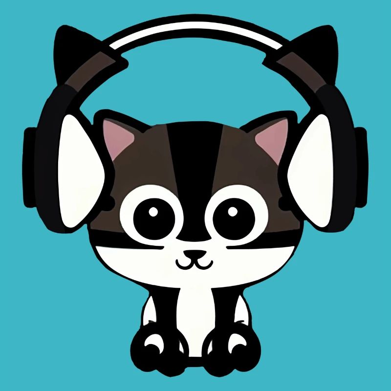 Melodische Samtpfote: Katze mit Headset