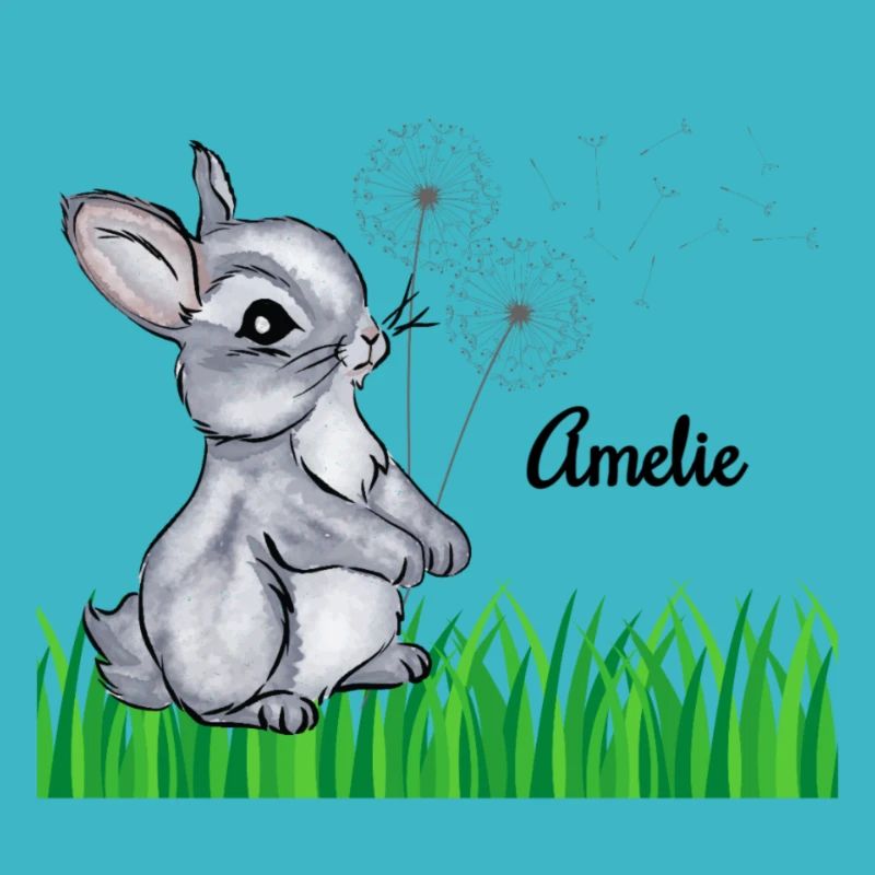 Namenstasse Kinder Hase Name Geschenk Amelie