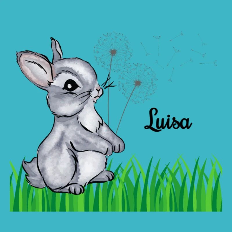 Namenstasse Kinder Hase Name Geschenk Luisa