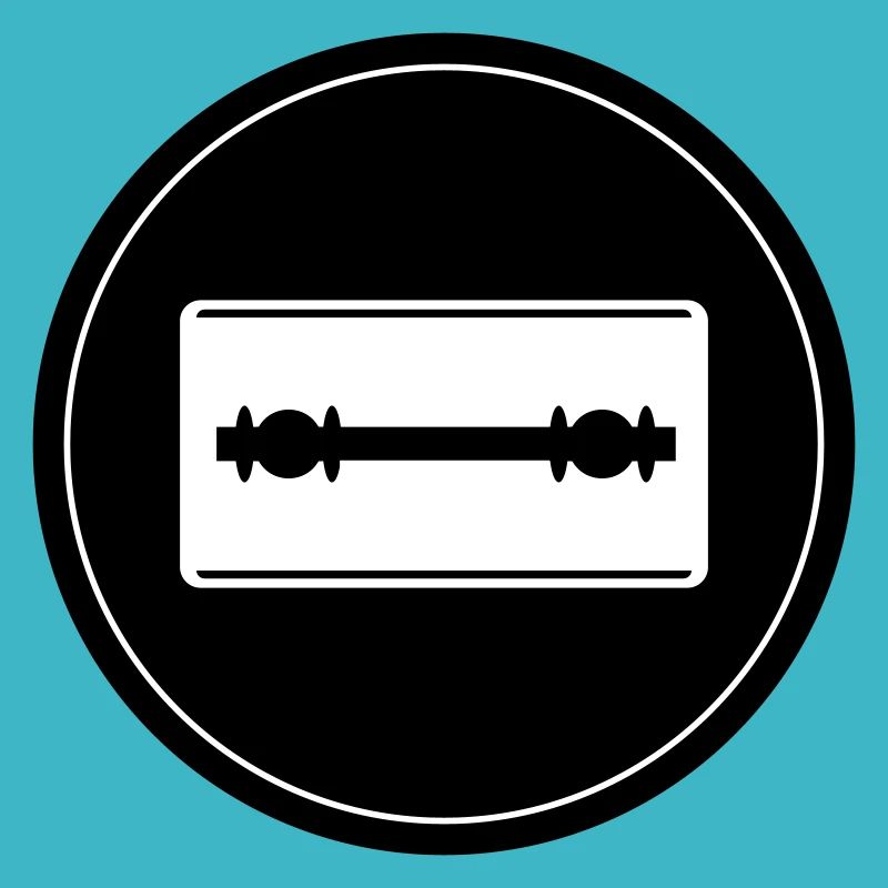 Cercle d’icônes de lame de rasoir