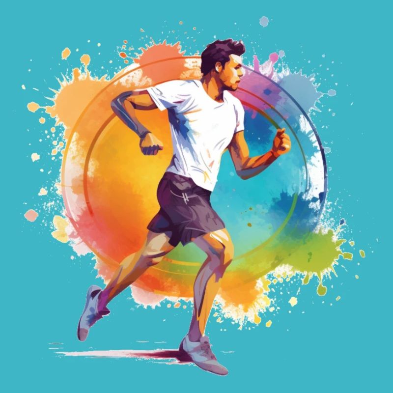 Athlètes faisant du jogging
