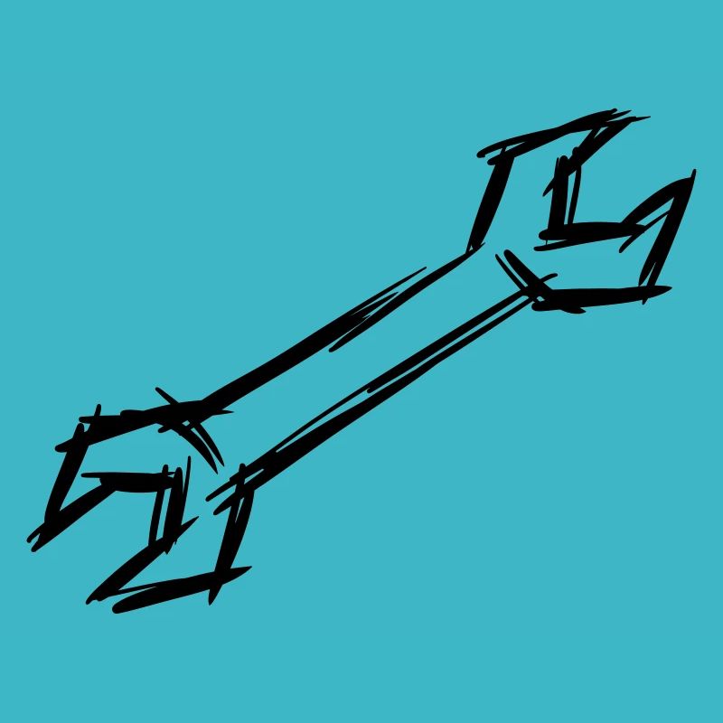 Wrench, hand-drawn