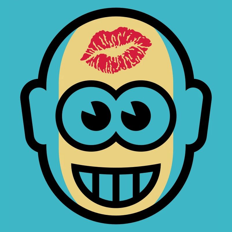 Tête Chauve Avec Baiser Sur Front (3C)