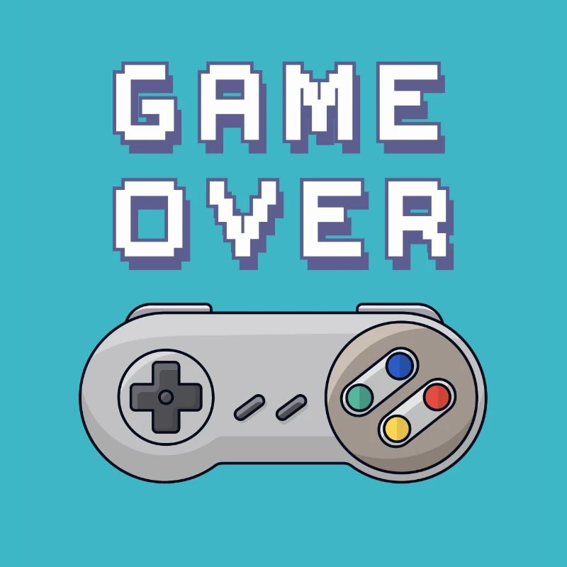 Game Over manette retro gaming