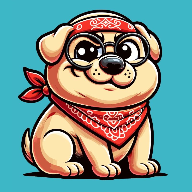 Chien cool avec des lunettes