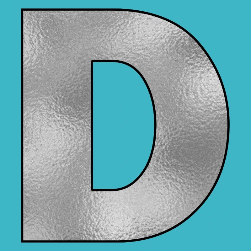Buchstabe D Silber