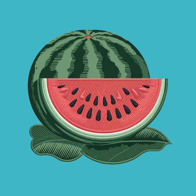 Pastèque brodée