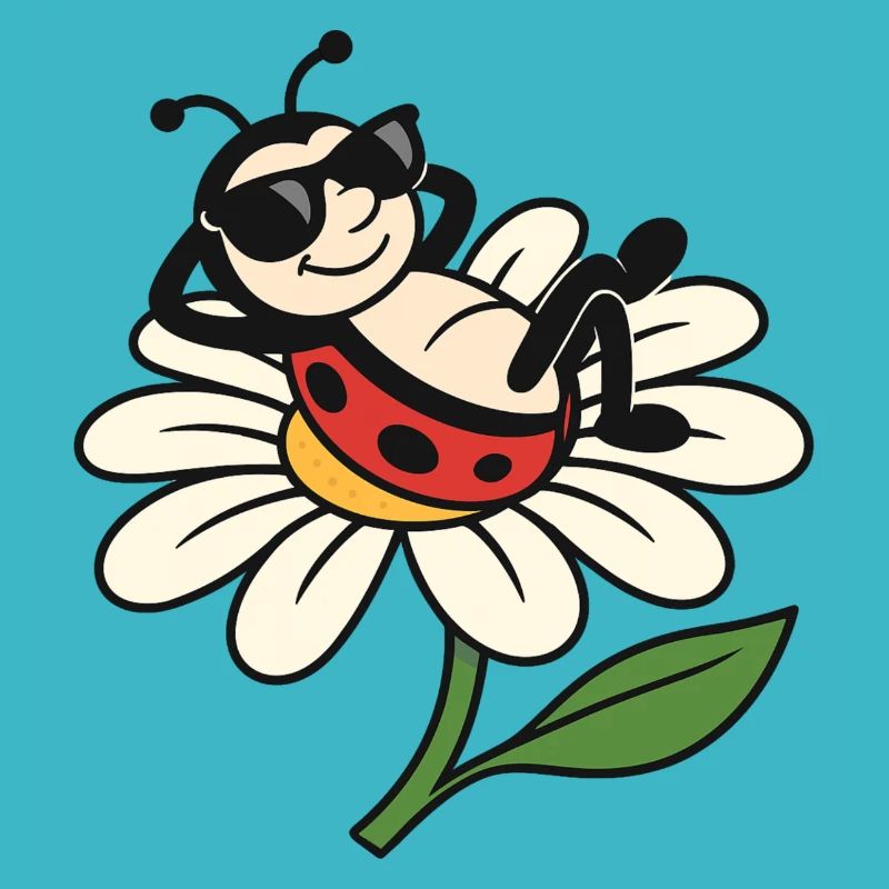 Cool Ladybug on Daisy