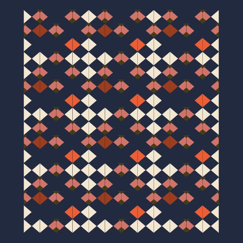 Geometric Diamond Quilt Pattern