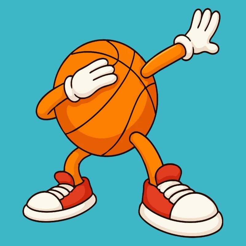 Mascotte de basket-ball couvrant le visage