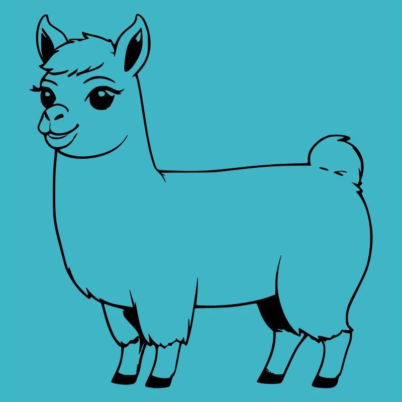 Llama as vector graphic
