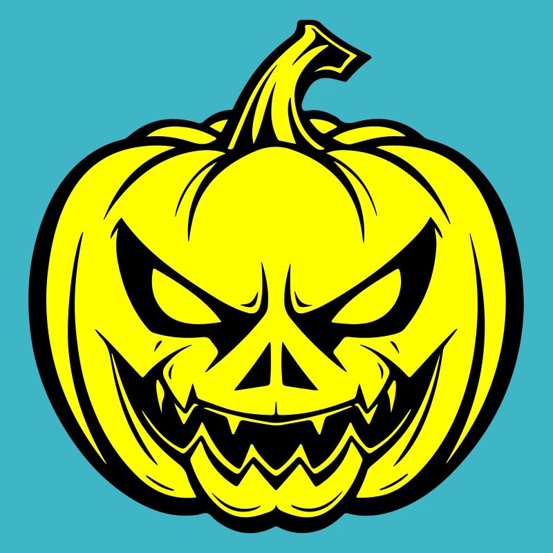 Halloween Pumpkin Face Creepy