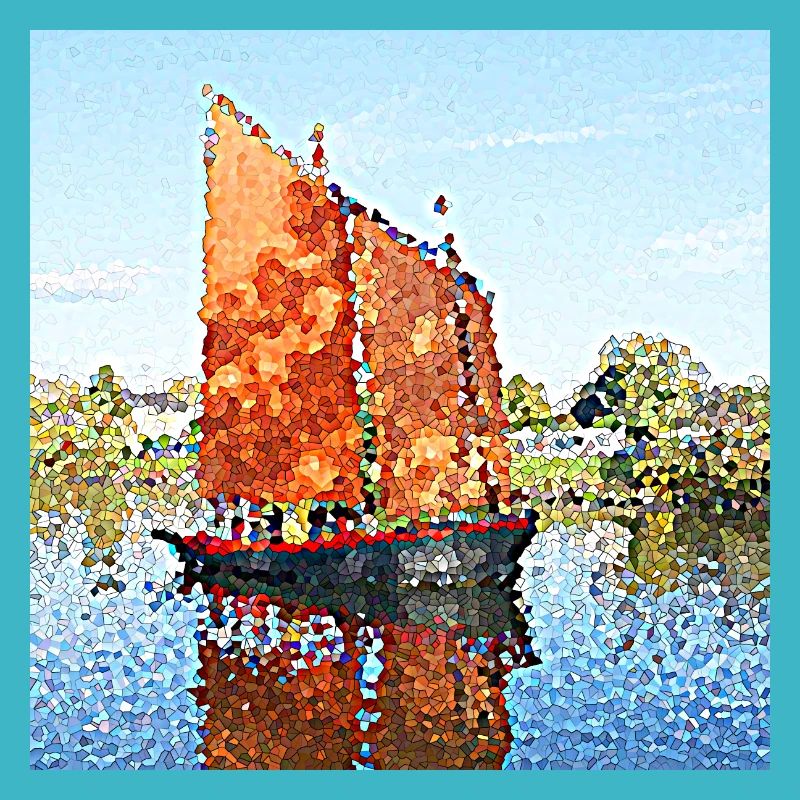 Das Segelboot des Feuers