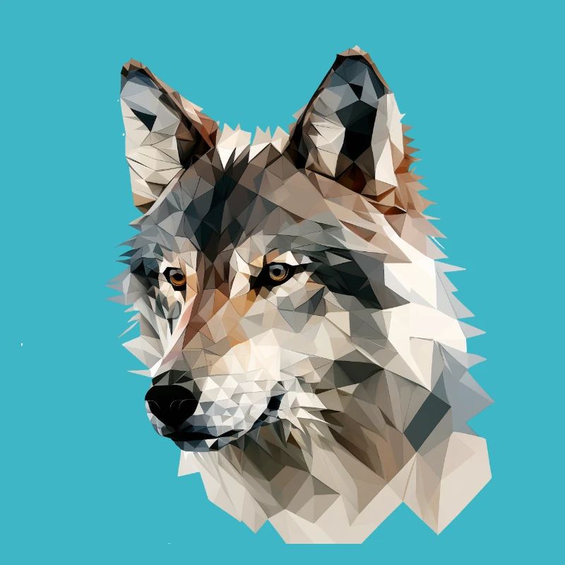 Polygone Expressif Loup – Faune