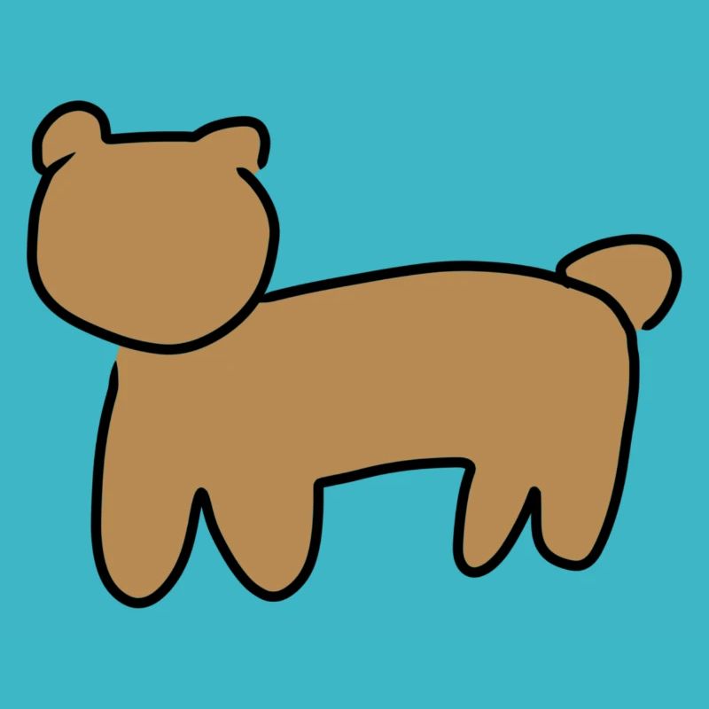Bär Tier Symbol braun