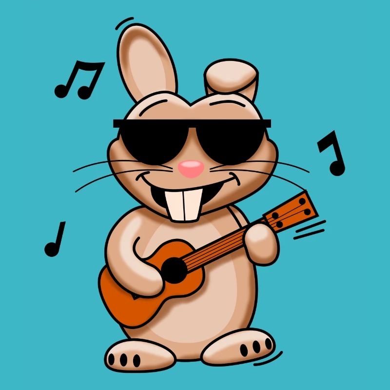 Hase mit Ukulele