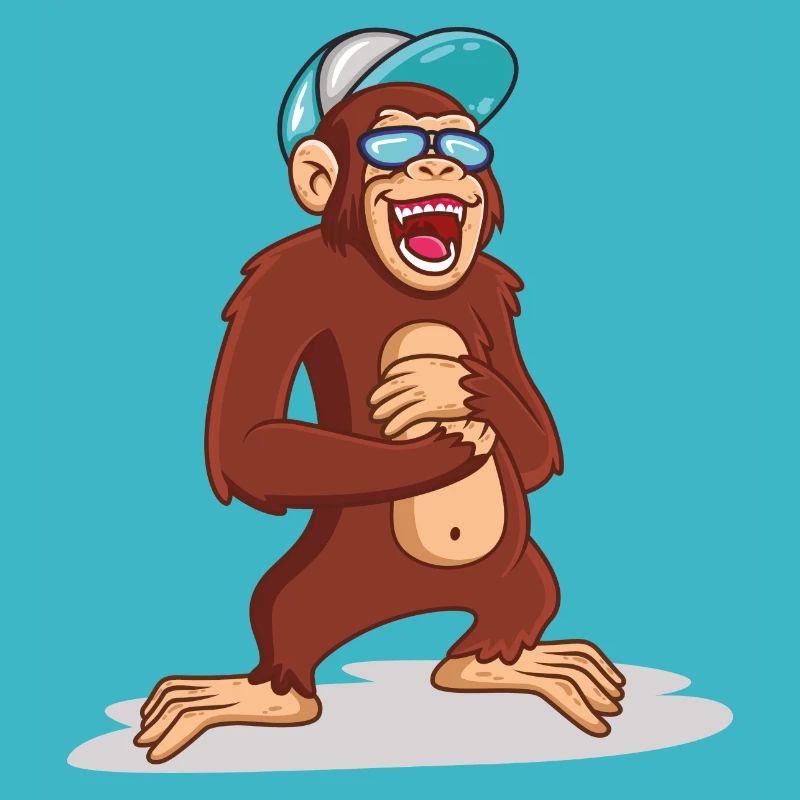 Chimpanzees are laughable