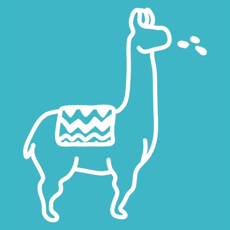 Lama crachant