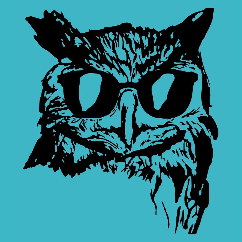 Eule mit Sonnenbrille Schwarz Geschenkidee