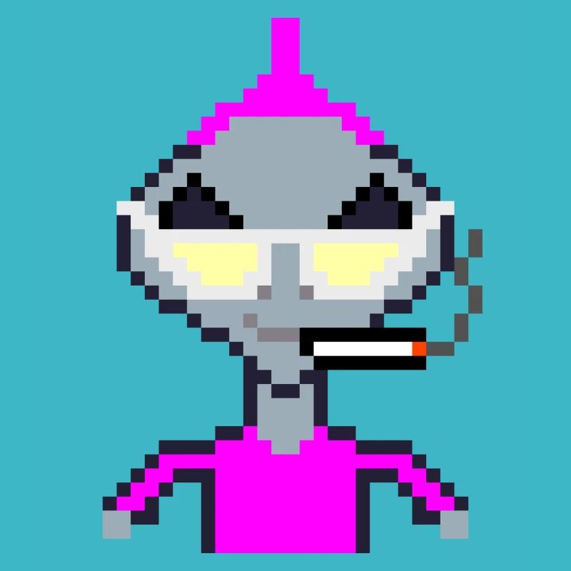 Pixel Alien "Violet Iro"