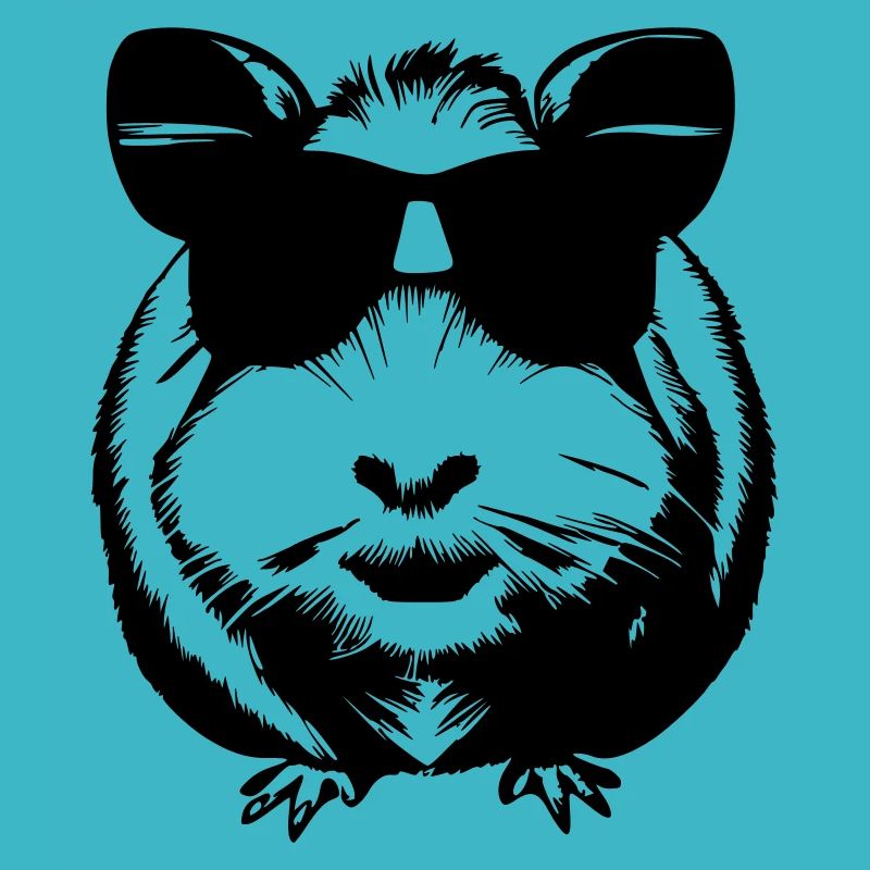 Guinea Pig Cool Sunglasses Funny Vector 3