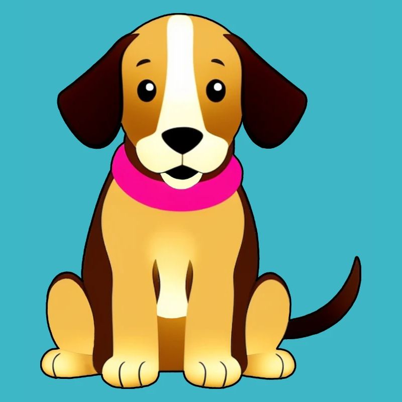 Brauner süßer Hund, sitzend