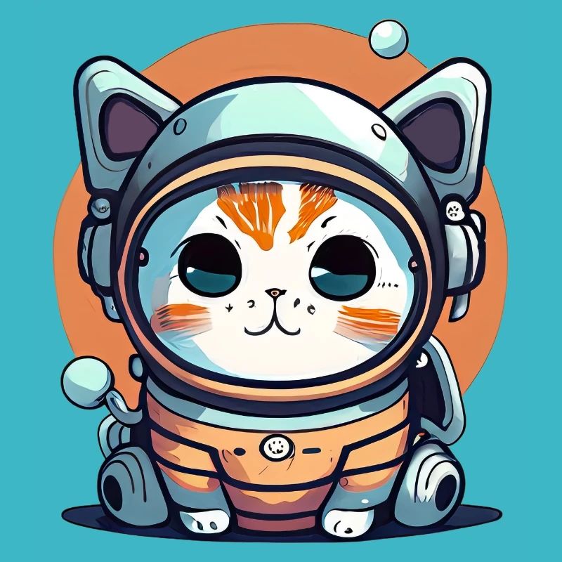 Chatstronaute mignon #11