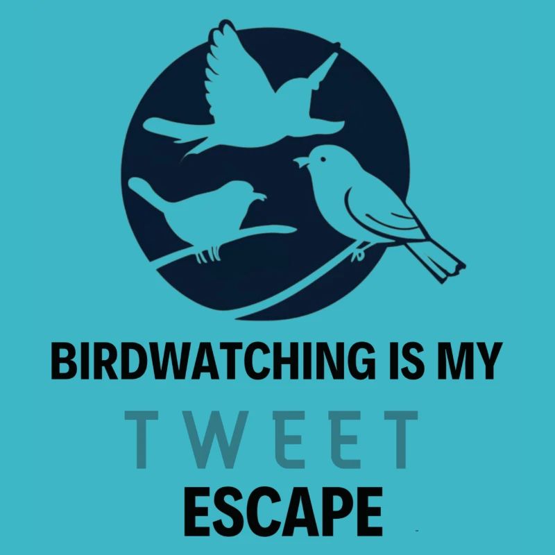 Blue Slogan for Bird Watchers