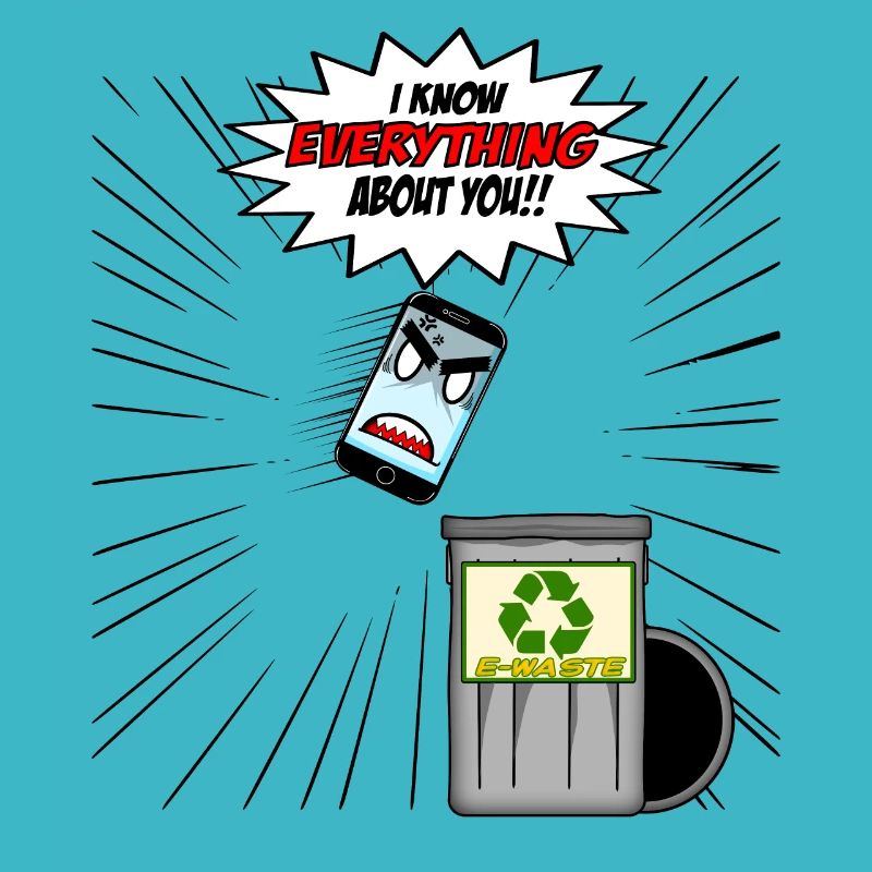 Phone Funny Cartoon Tech Design