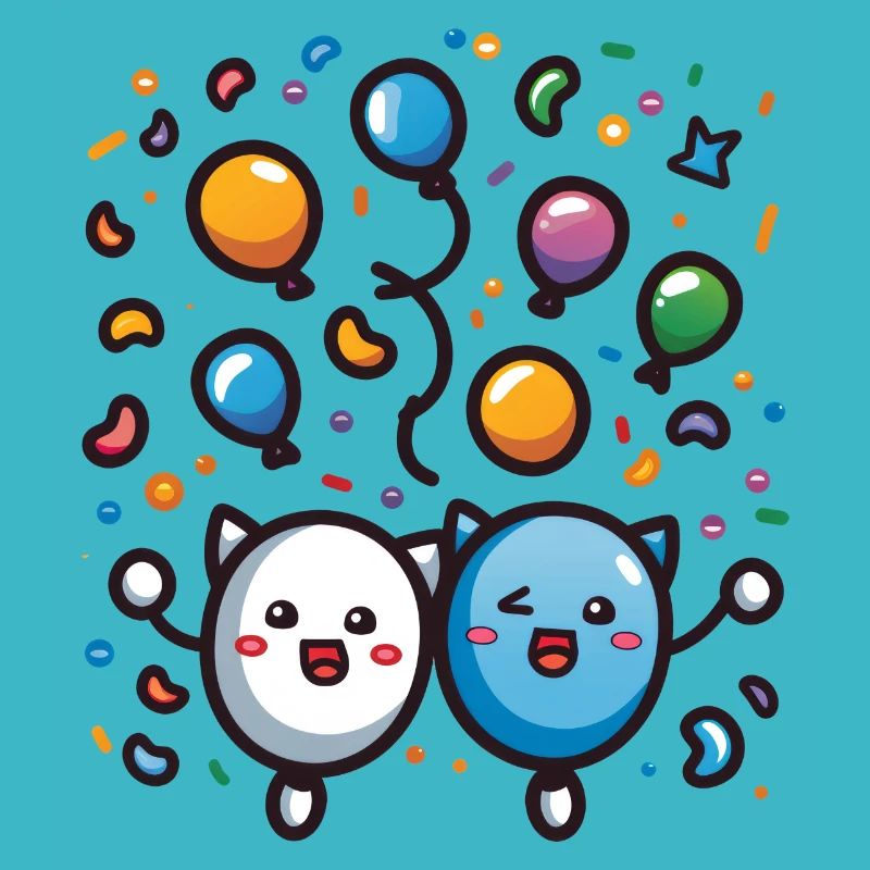 Carnival joy with confetti