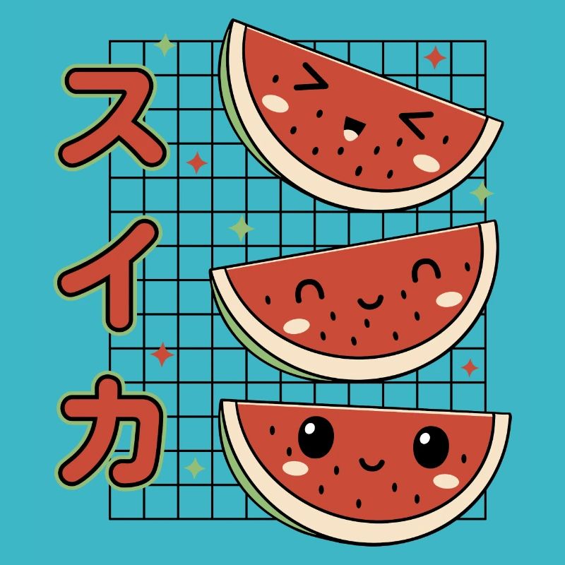 Pastèques Kawaii