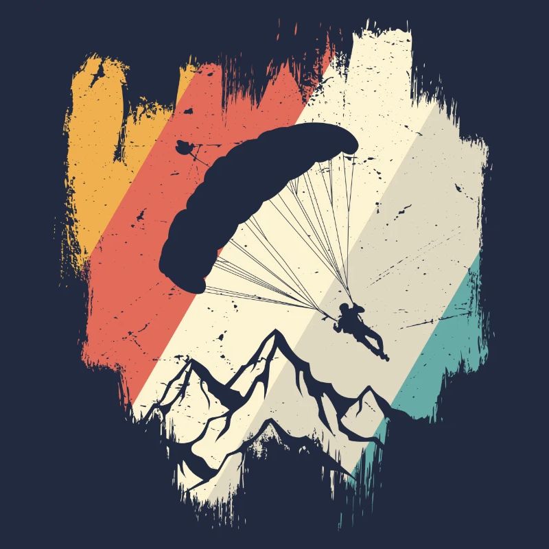 Parapente au-dessus de Rainbow Peaks