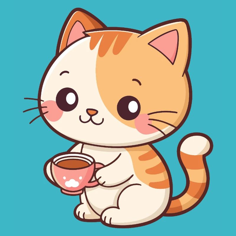 Chat café latte adorable