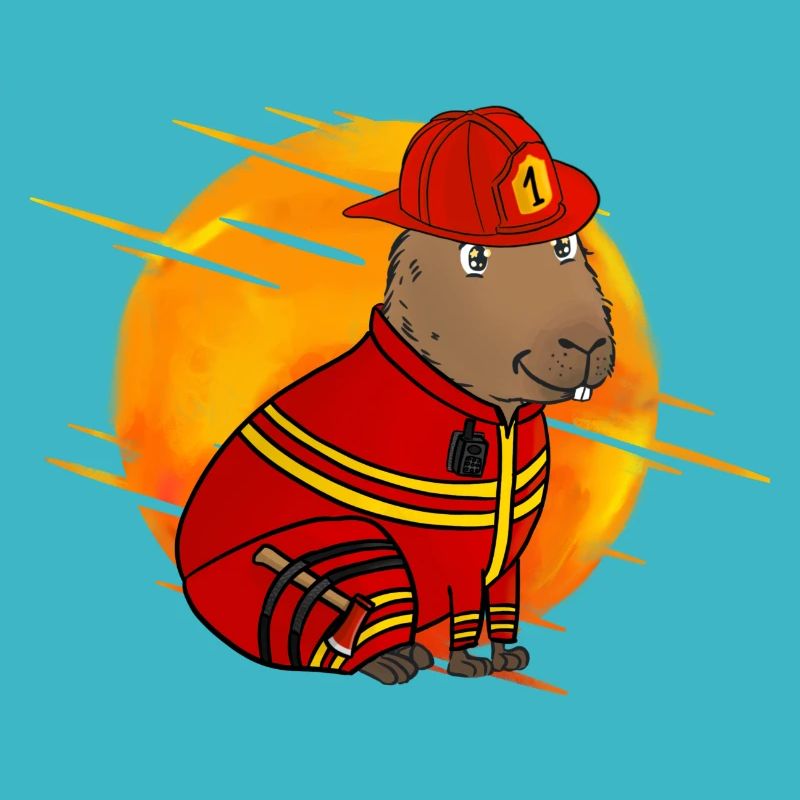 Capybara Firefighter